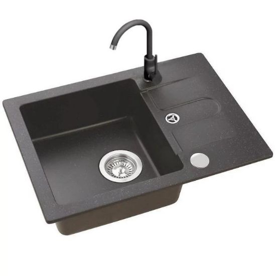 Obrazek Zlew Danton 20 + Bateria Czarny