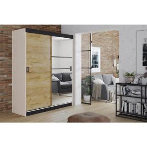 Obrazek Szafa Retro 138 6L biała / front craft złoty