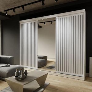 Obrazek Szafa Royal 250 Biała/Lamela Szara