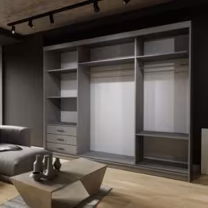 Obrazek Szafa Royal 250 Biała/Lamela Szara