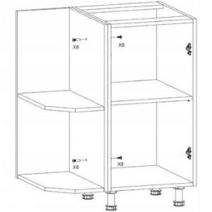 Obrazek Szafka kuchenna Gardena D25PZ grey