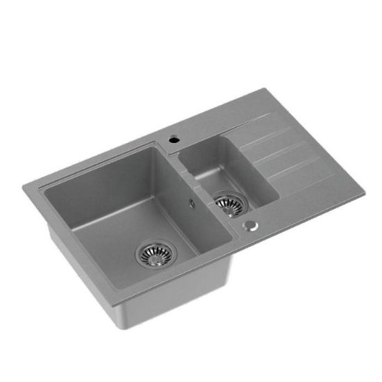 Obrazek Zlew Peter 156 Steingran szary 78x50x20 i syfon