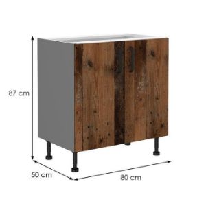 Obrazek Szafka kuchenna TESSA oldstyle/antracyt 80d 2f bb