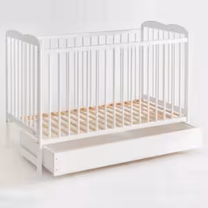 Obrazek Łóżeczko Ala II Plus Szuflada Białe 