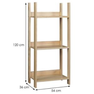 Obrazek Regał eko niski 120 sosna lakier