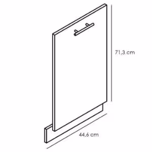 Obrazek Front zmywarki Denis 45pz czarny mat 