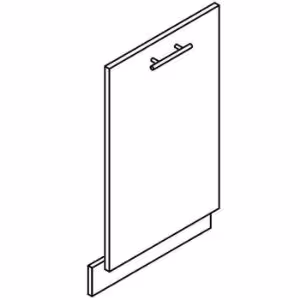 Obrazek Front zmywarki Denis 45pz czarny mat 