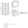 Obrazek Kabina prysznicowa półokrągła KP4/TX5B 90/190 W0 SB BPZA 2EL glass