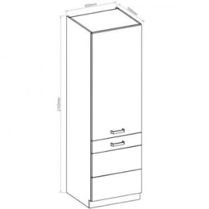 Obrazek Szafka kuchenna Artisan cappuccino połysk 60DK-210 2F