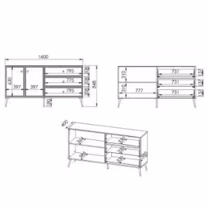 Obrazek Komoda Goldin 04 biały