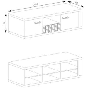 Obrazek Szafka RTV Natural N-12 150 kratka Ribbeck