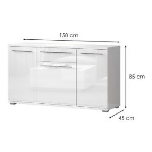 Obrazek Komoda Piano K150-3K1F/PN-70/KA/70 crystal white