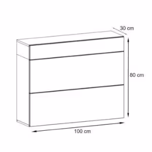 Obrazek Szafka na buty Easy TYP09 wotan/biały 