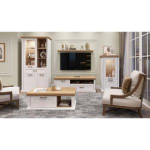 Obrazek Witryna Tara V3K1F white/pacific walnut