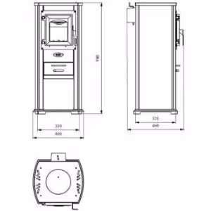 Obrazek Piec Berna LUX 5,3 kW szary