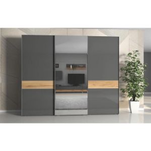 Obrazek Szafa 3d Onyx z lustrem pk281-og/on pacific walnut/a