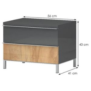 Obrazek Szafka nocna Onyx ns2/on pacific walnut/anthracit