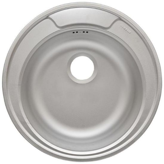 Obrazek Zlewozmywak stalowy jednokomorowy Rondo Ec146d Fi 510 Len plus Syfon