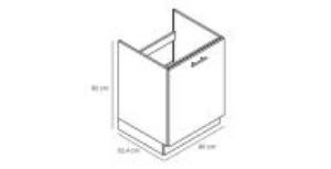 Obrazek Szafka kuchenna Denis d60zl pl dąb london/biały 