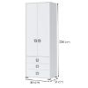 Obrazek Szafa 2D3S Kiki P23-BE/KI-15 white/white 