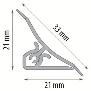Obrazek Listwa przyblatowa 3m 20x20 – aluminium LWS-032