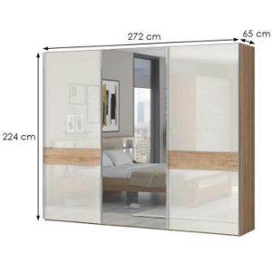 Obrazek Szafa 3d Gala pk281-og/gl pacific walnut/beige