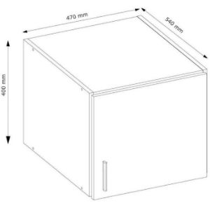 Obrazek Nadstawka do szafy Snow 1-D Wellington/Grafit 