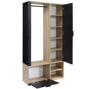 Obrazek Garderoba Milo Dąb Artisan/Czarny