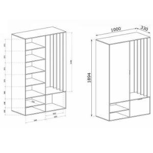 Obrazek Garderoba Milo Dąb Artisan/Czarny