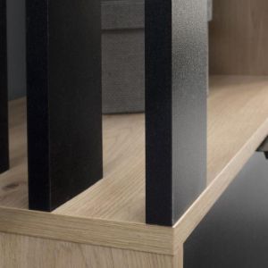 Obrazek Garderoba Milo Dąb Artisan/Czarny