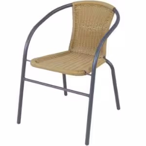 Obrazek Krzesło ogrodowe technorattan bistro ciemny beż