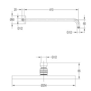 Obrazek System prysznicowy podtynkowy czarny Y