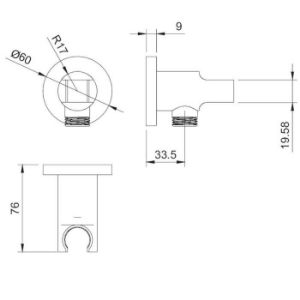 Obrazek System prysznicowy podtynkowy czarny Y
