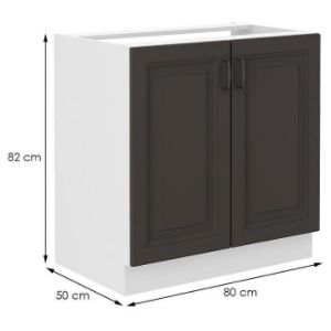 Obrazek Szafka kuchenna STILO grafit mat/biały 80zl 2f bb