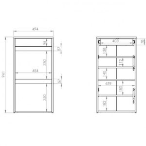 Obrazek Szafka na buty HYGA04 94X50 sosna śnieżna