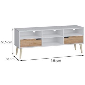 Obrazek Szafka RTV Agnar D.Craft Złoty Biały