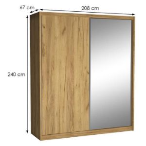 Obrazek Szafa Maciej 208 lustro kraft złoty