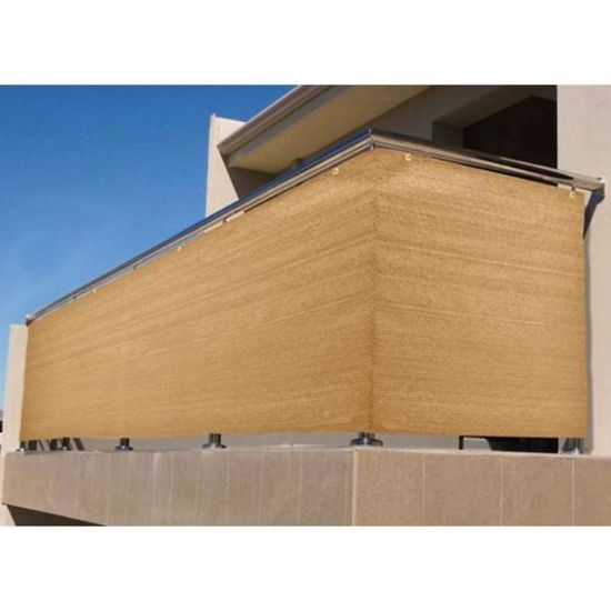Obrazek Osłona balkonowa 90cm/500cm piaskowa