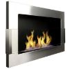Obrazek Biokominek 650x400 inox srebrny z szybą