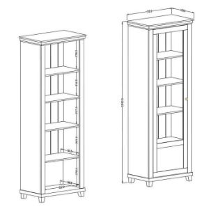 Obrazek Witryna 1D L Evora 05 Dąb Lefkas/Zielony