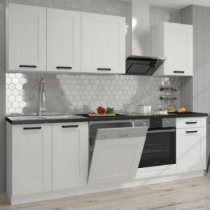 Obrazek Kuchnia Luna biały mat/biały 260 bez blatu