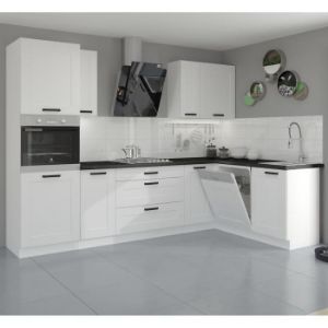 Obrazek Kuchnia Luna biały mat/biały 260 bez blatu