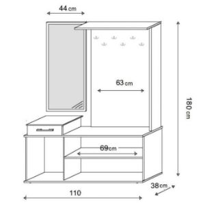 Obrazek Garderoba Gerber dąb sonoma/biały