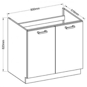 Obrazek Szafka kuchenna Grey 80ZL 2F BB