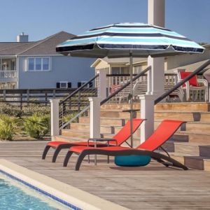 Obrazek Parasol ogrodowy 200cm niebieski