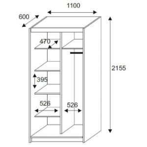 Obrazek Szafa Nico I 110 Biały
