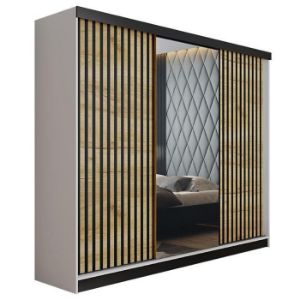 Obrazek Szafa Malani 200 L biała/ front craft złoty