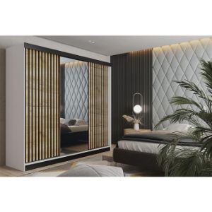 Obrazek Szafa Malani 200 L biała/ front craft złoty