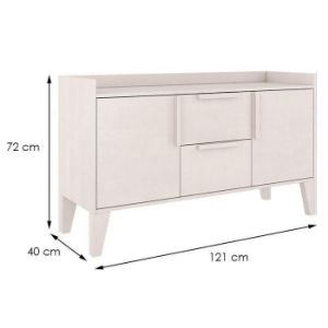 Obrazek Komoda Drewniana Bukowa Skandica Agava Biała