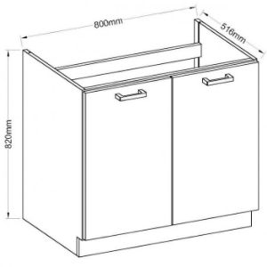 Obrazek Szafka kuchenna Karmen 80ZL 2F BB